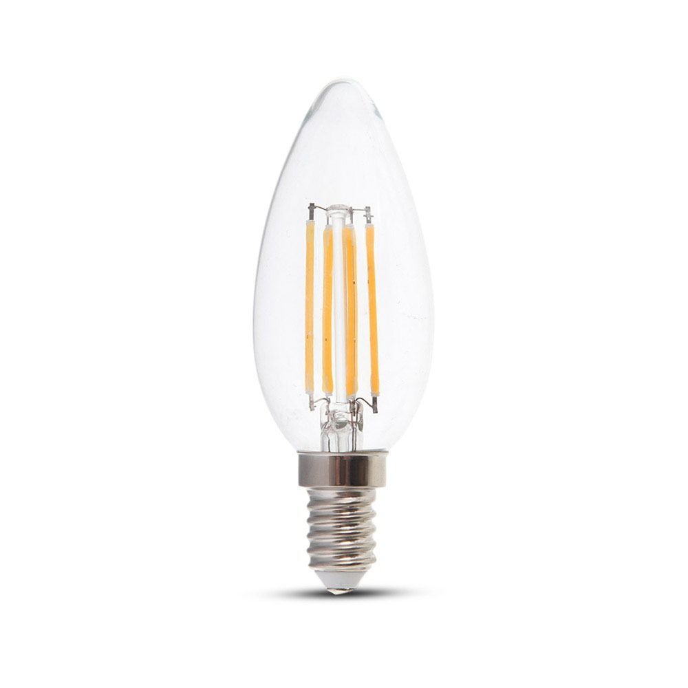 V-TAC LAMPADINA LED E14 4W CANDELA FILAMENTO